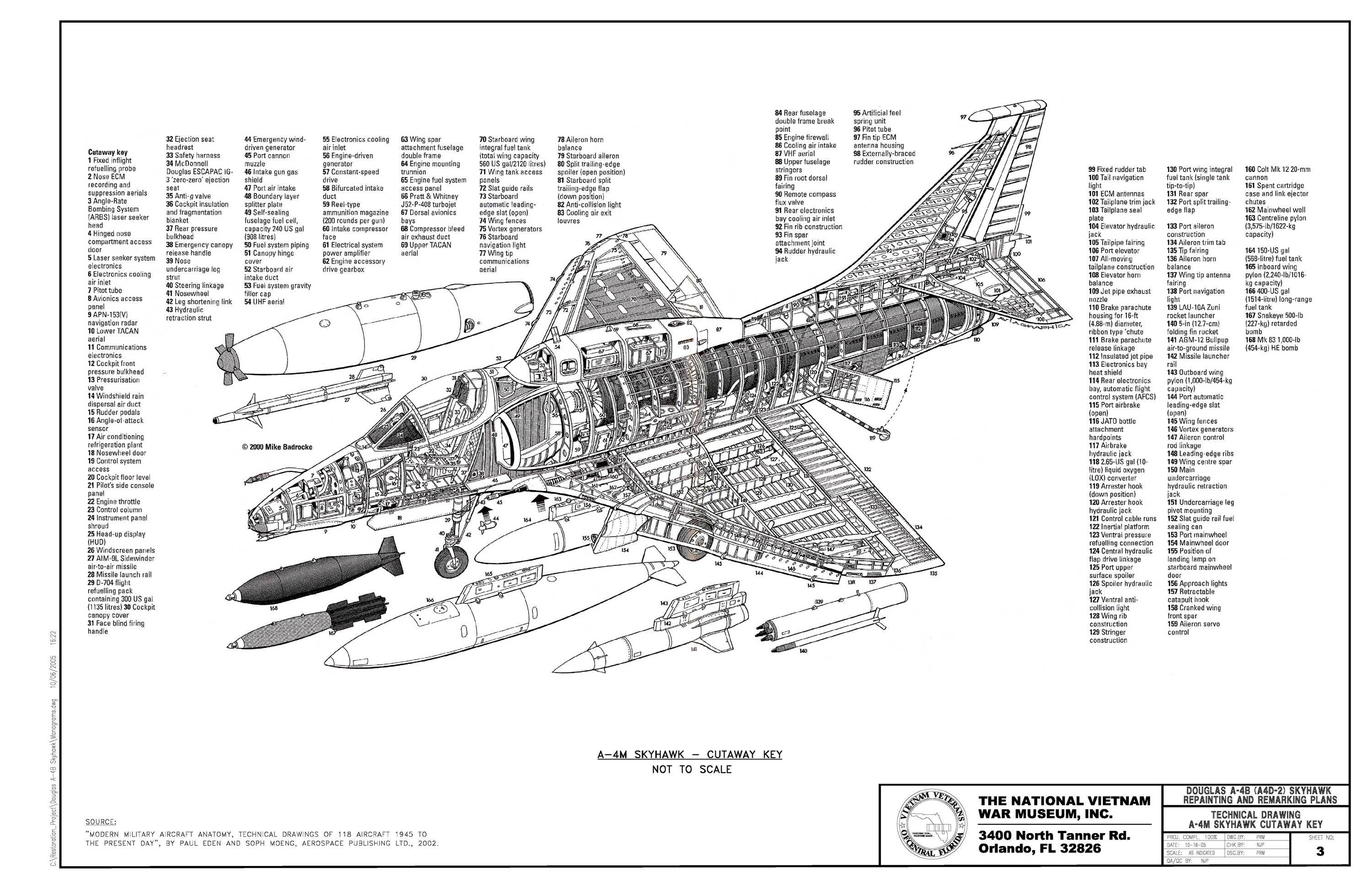 A-4M Skyhawk cutaway diagram