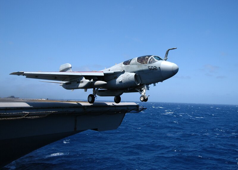 A-6 Intruder Aircraft — Blue, Dramatic