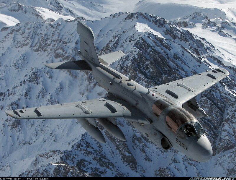 A-6 Intruder over snowy mountains