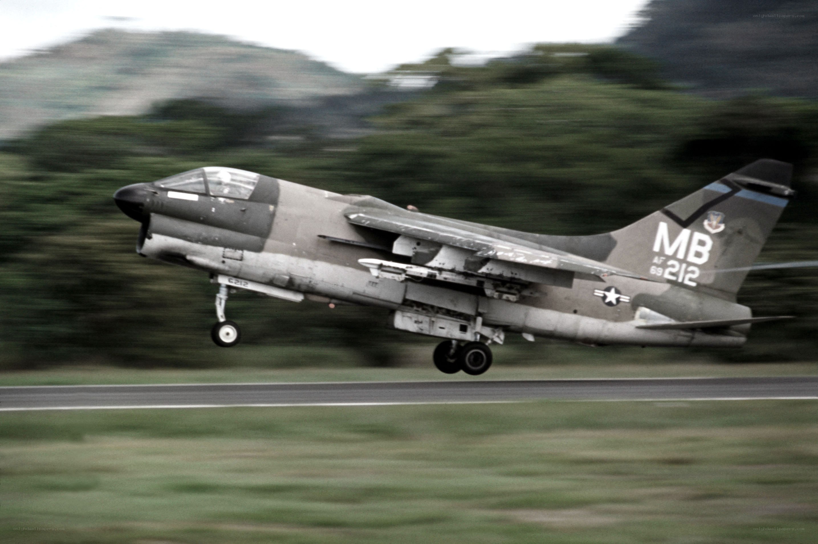 A-7 Corsair II in flight