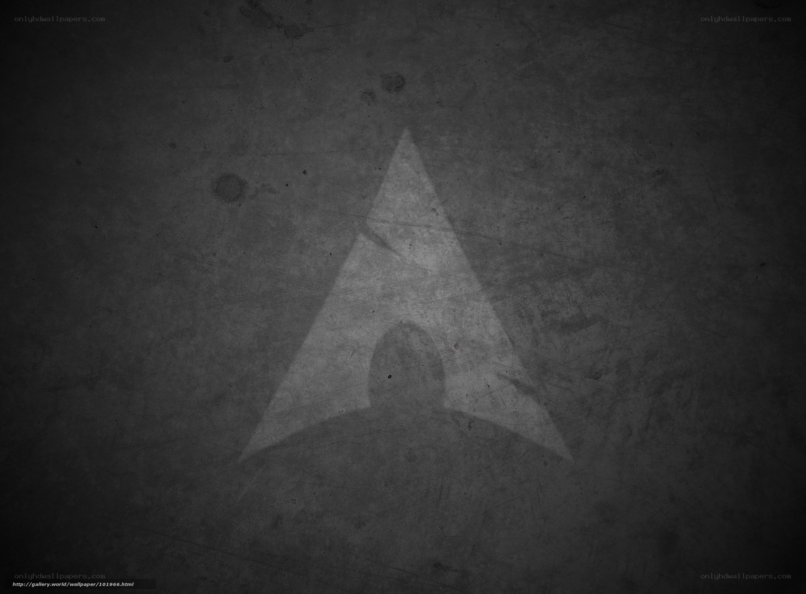 A Arch Linux logo on textured background