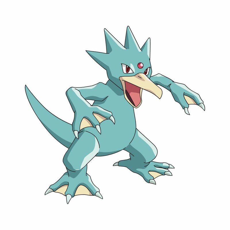 A blue dinosaur-like creature