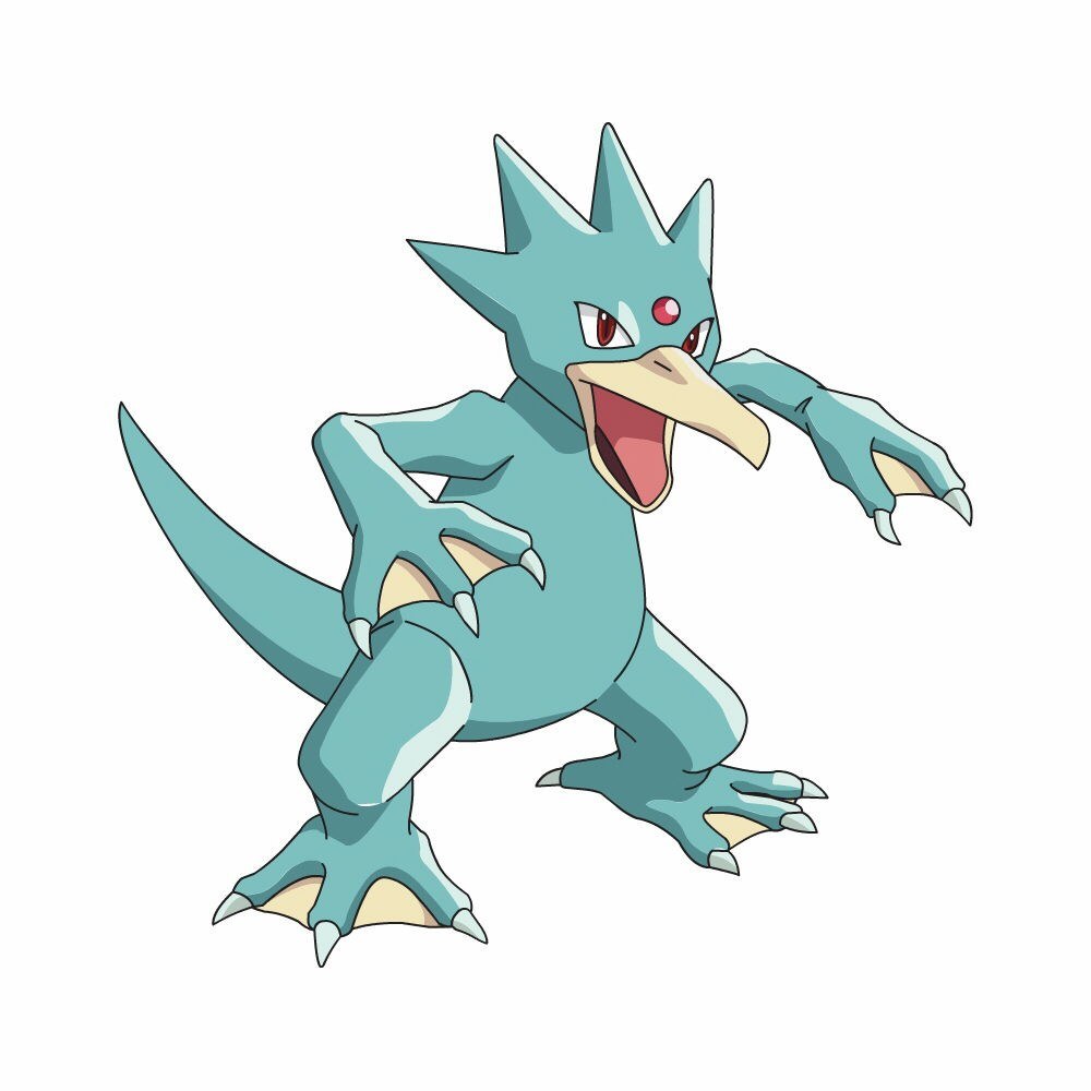 A blue dinosaur-like creature