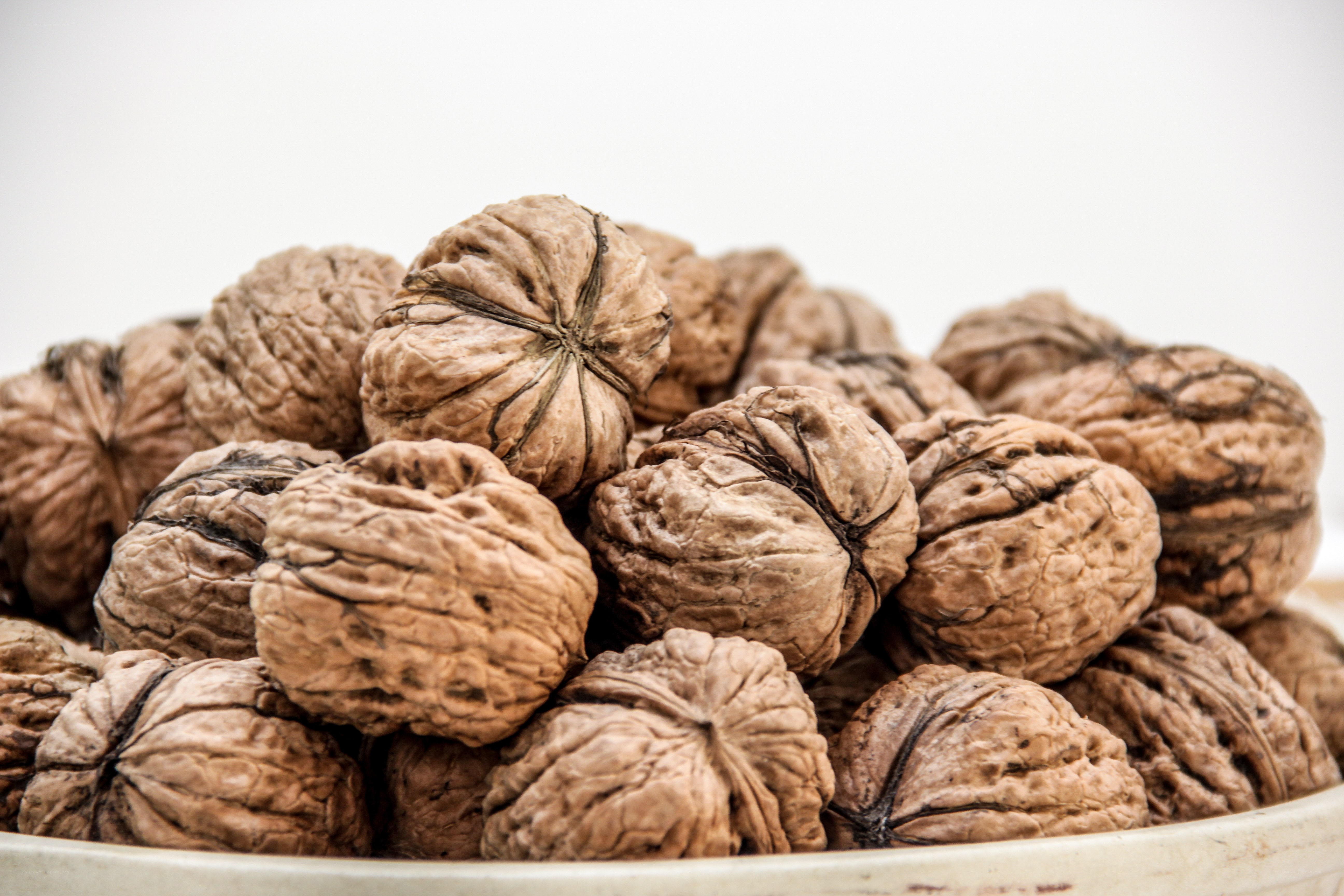 a bowl of walnuts
