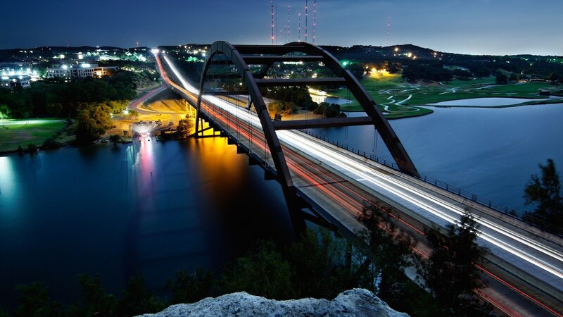 A Bridge at Night — Blue