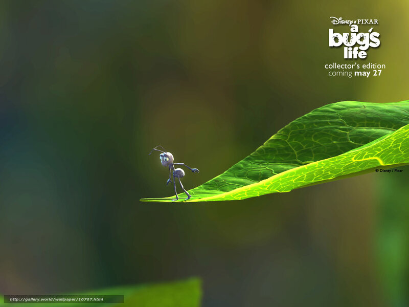 A Bug's Life character on leaf