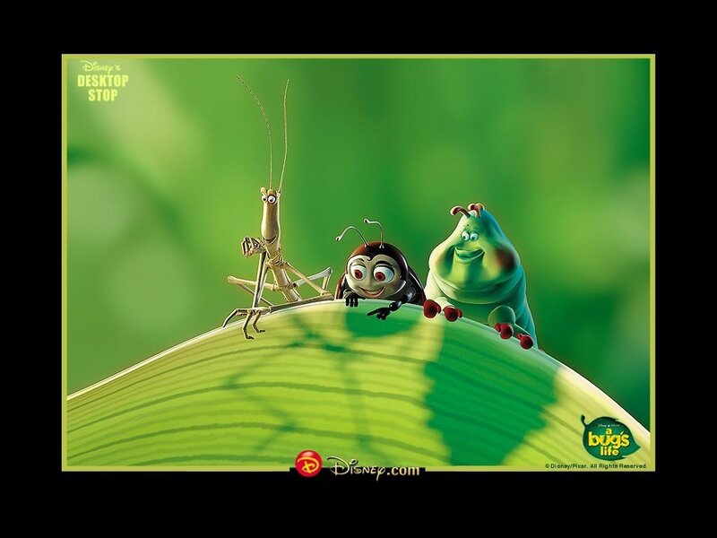 A Bug's Life characters on leaf