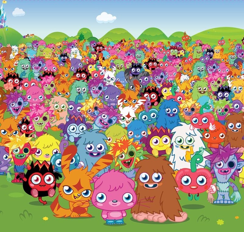 A Crowd of Colorful Monsters