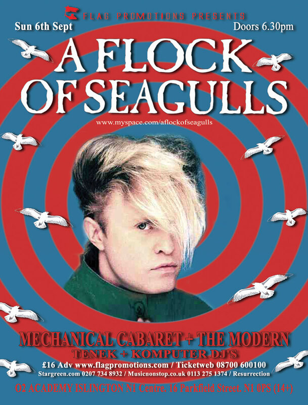 A Flock of Seagulls concert poster
