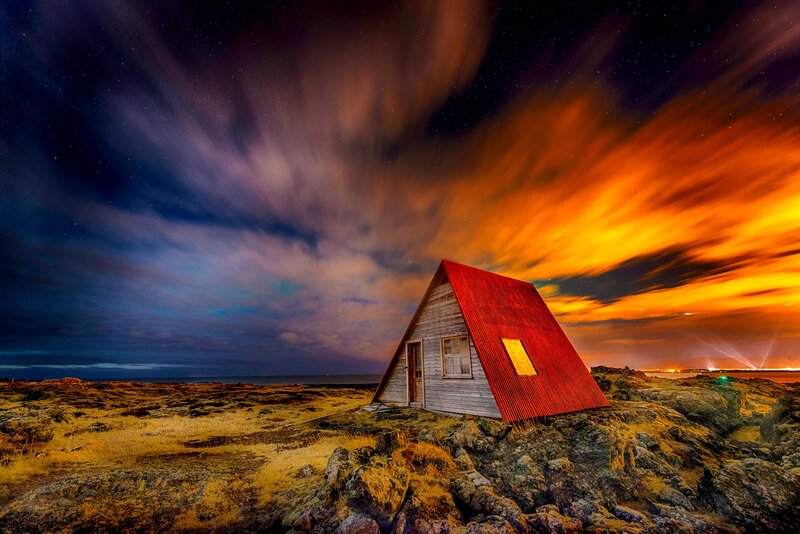 A-frame Cabin on Rocks