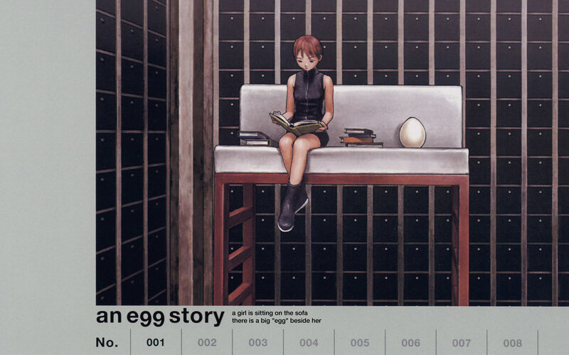 a girl reading an egg story