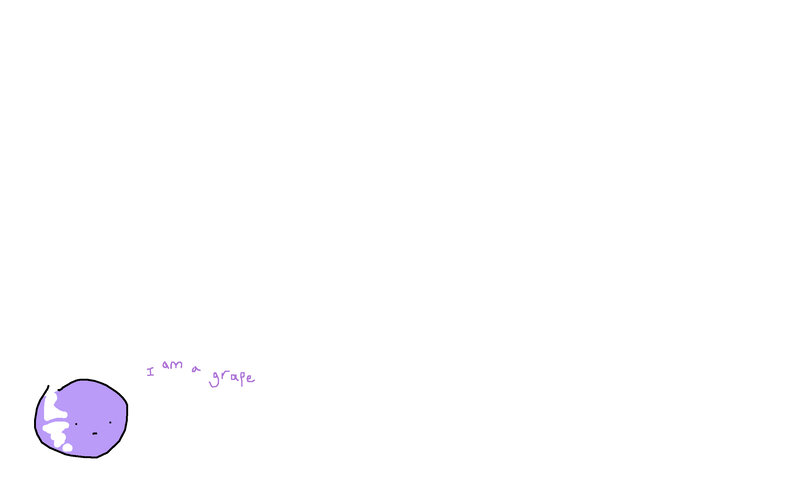 a grape character drawing