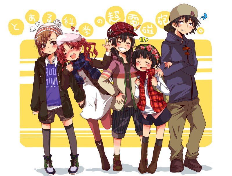 A group of anime characters