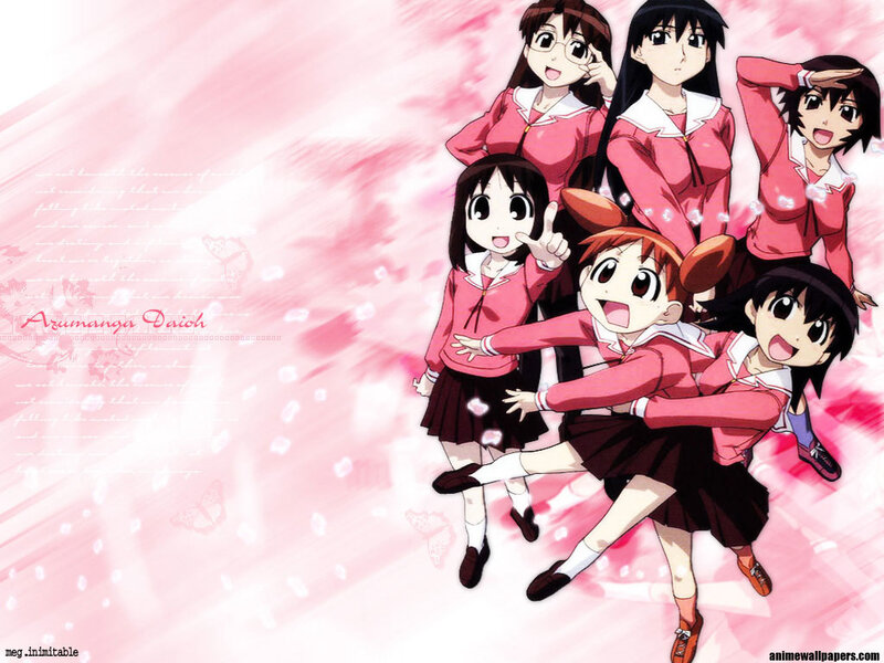 A group of anime girls in school uniforms