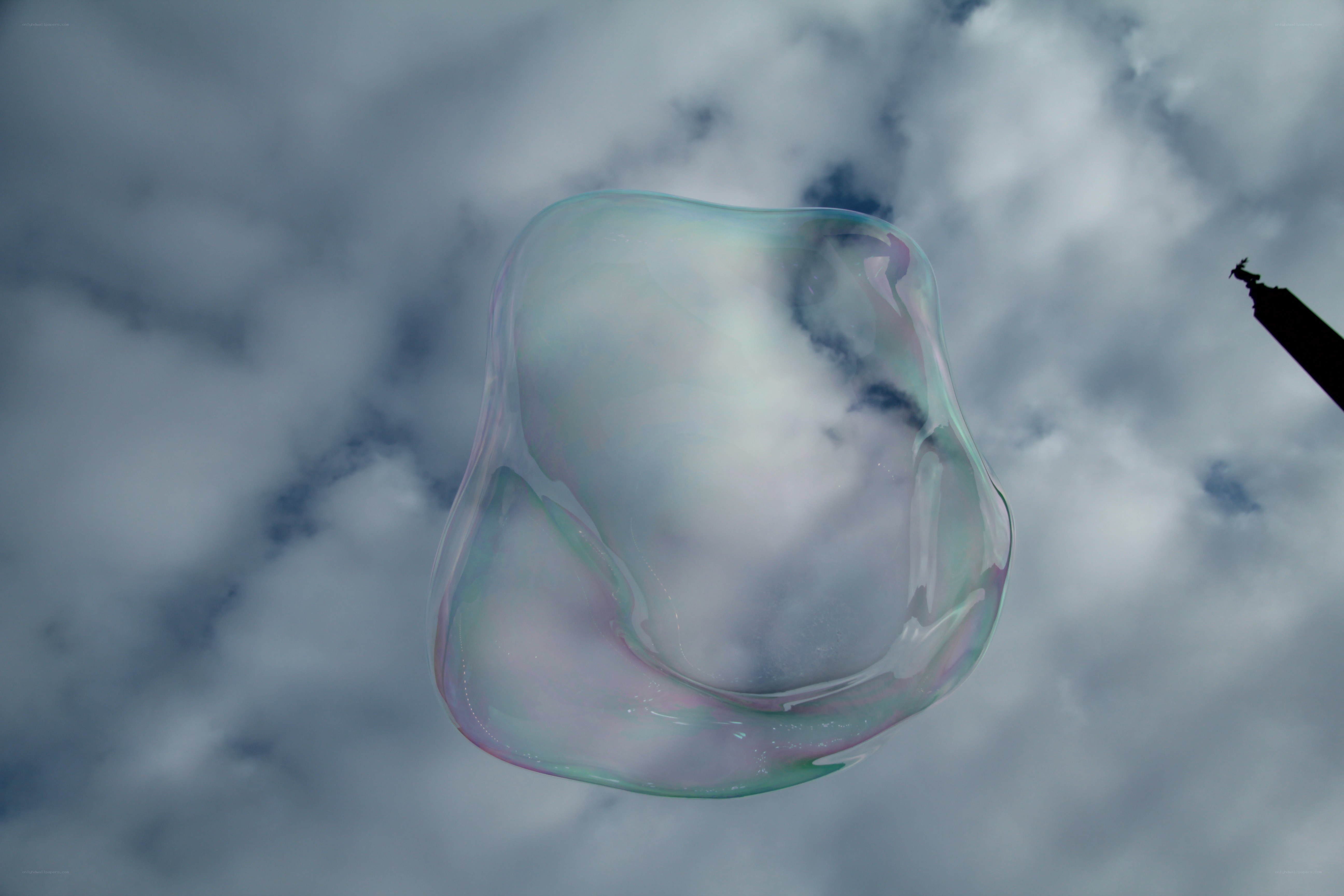 A large soap bubble in the sky