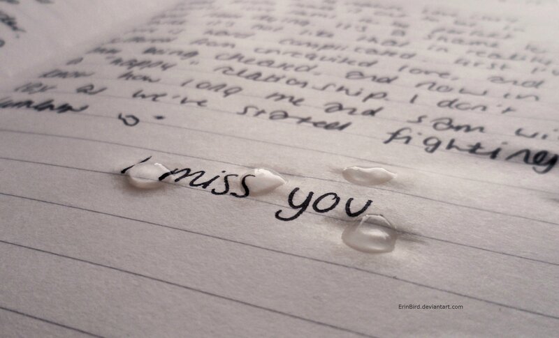 a letter with tears