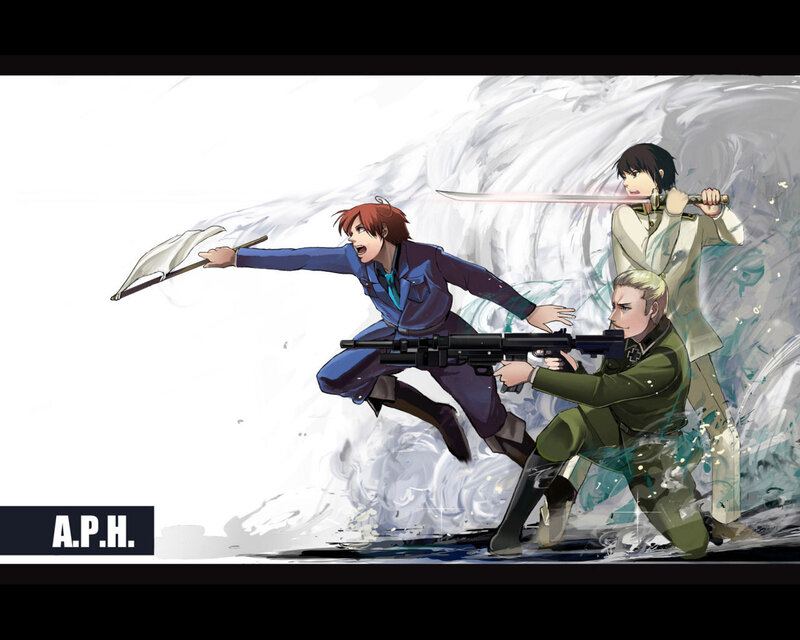 A.P.H. anime characters in action