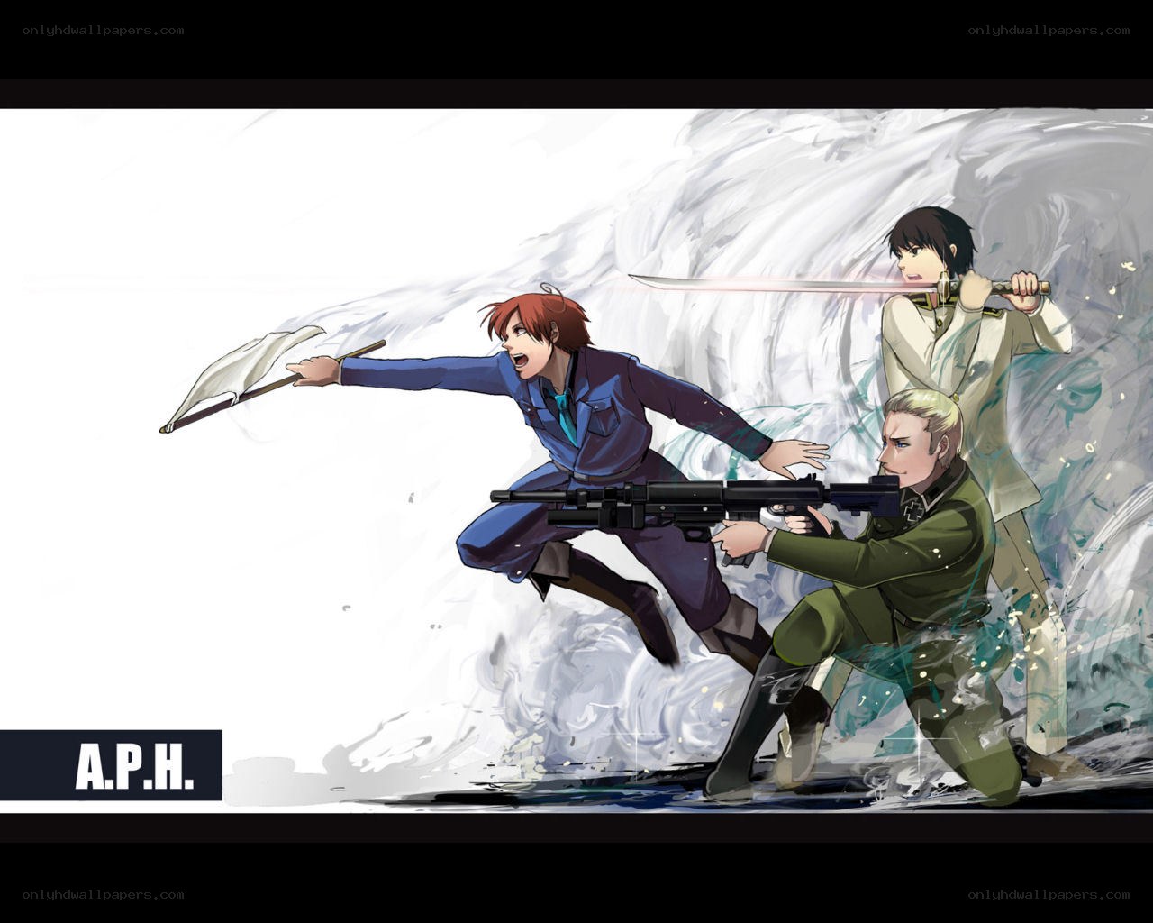 A.P.H. anime characters in action