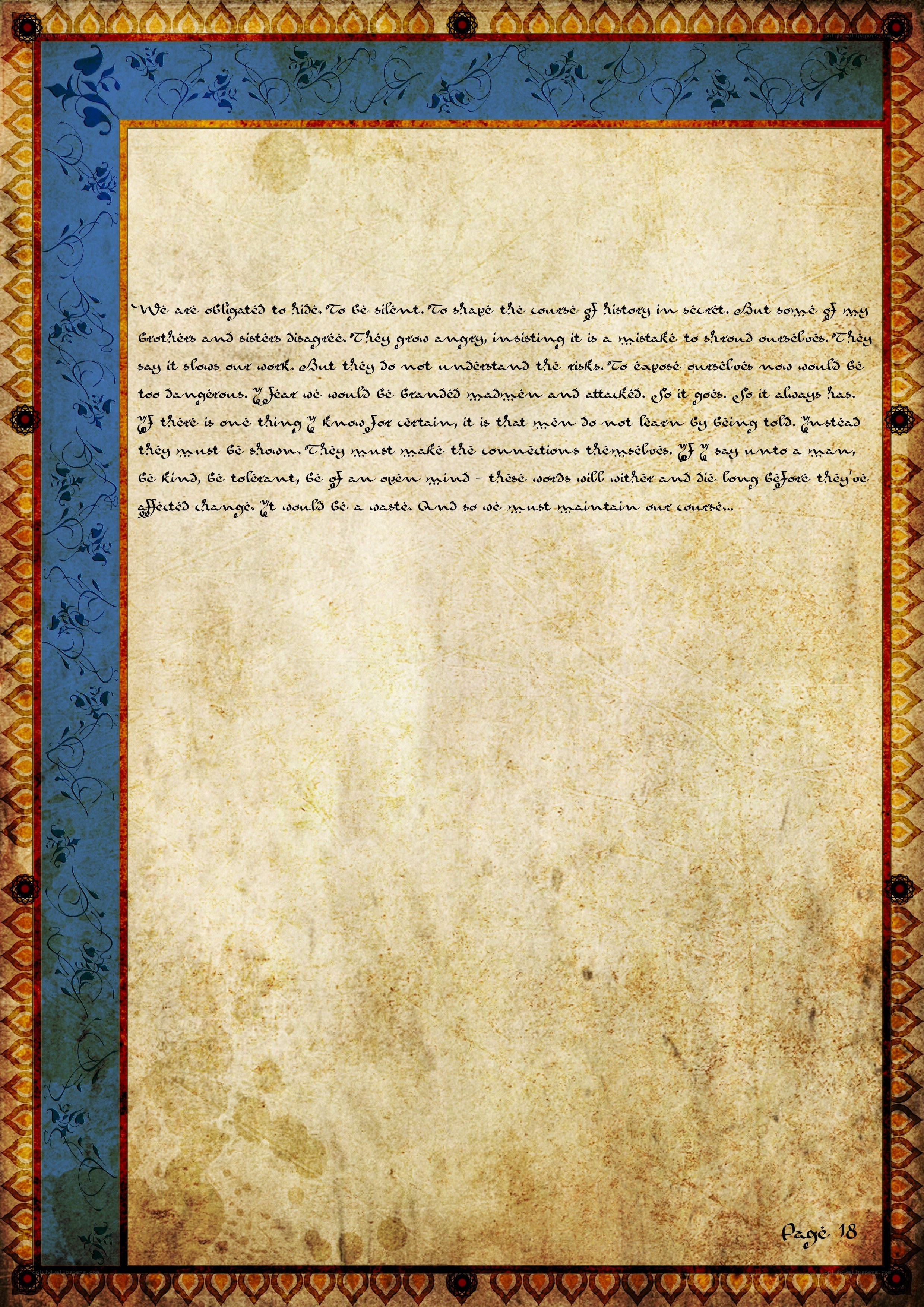 A page of handwritten text