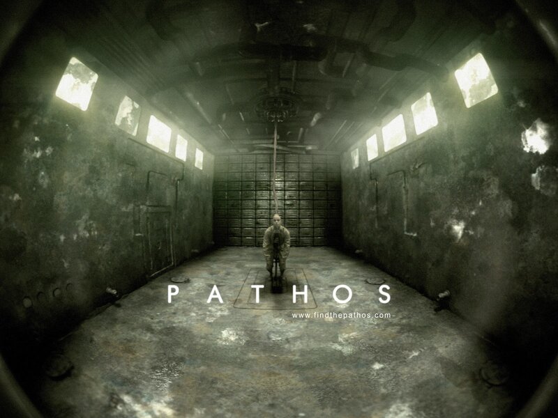 A person in a dark industrial room