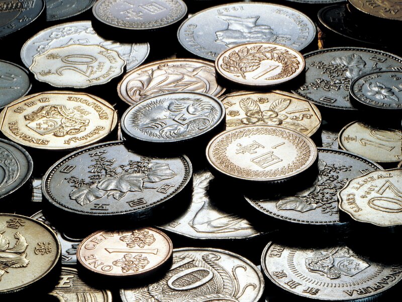 a pile of coins