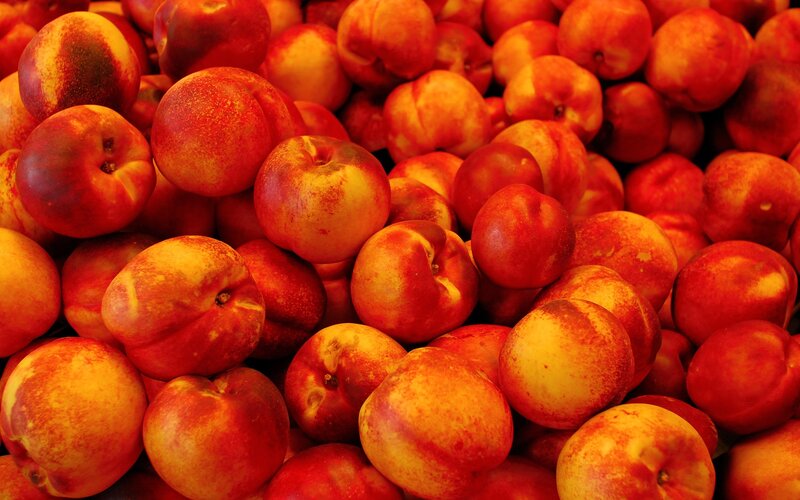 a pile of fresh nectarines