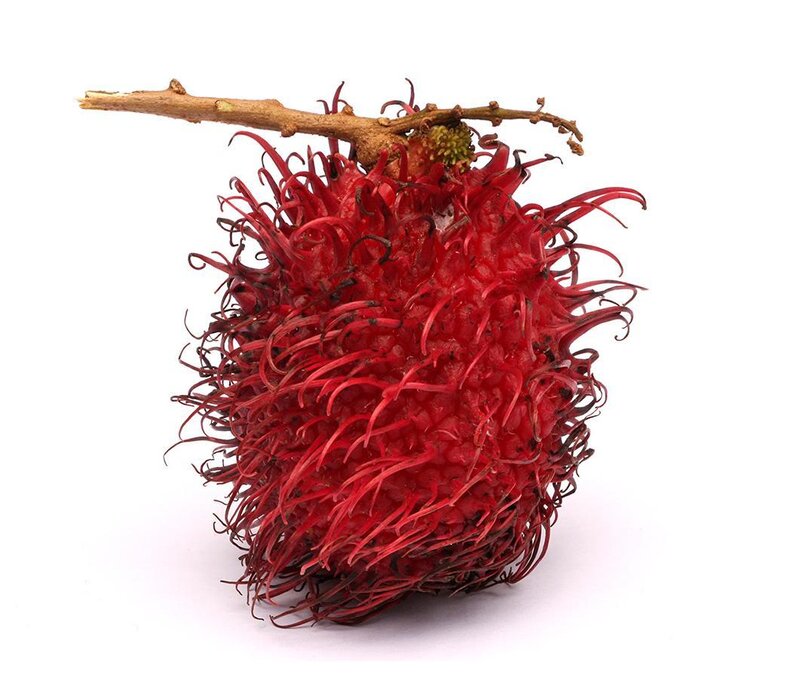 A red rambutan fruit