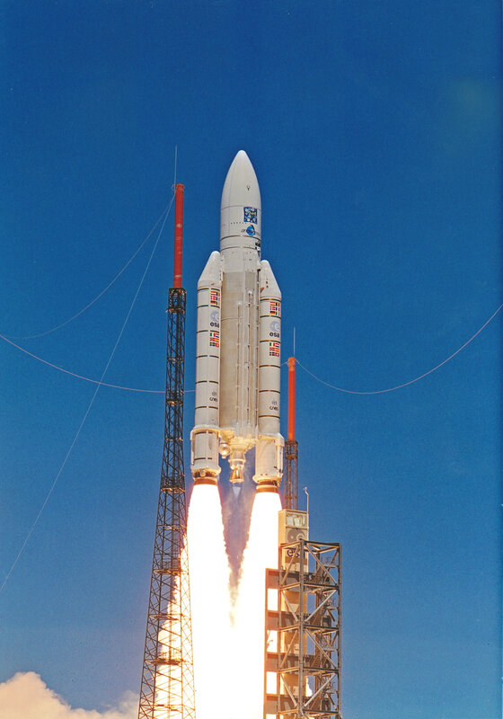 A rocket launch in progress