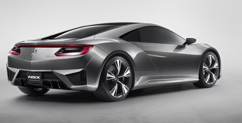 A silver Honda NSX Concept car