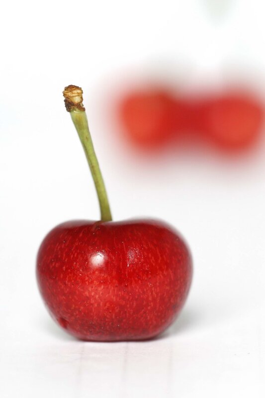 a single red cherry