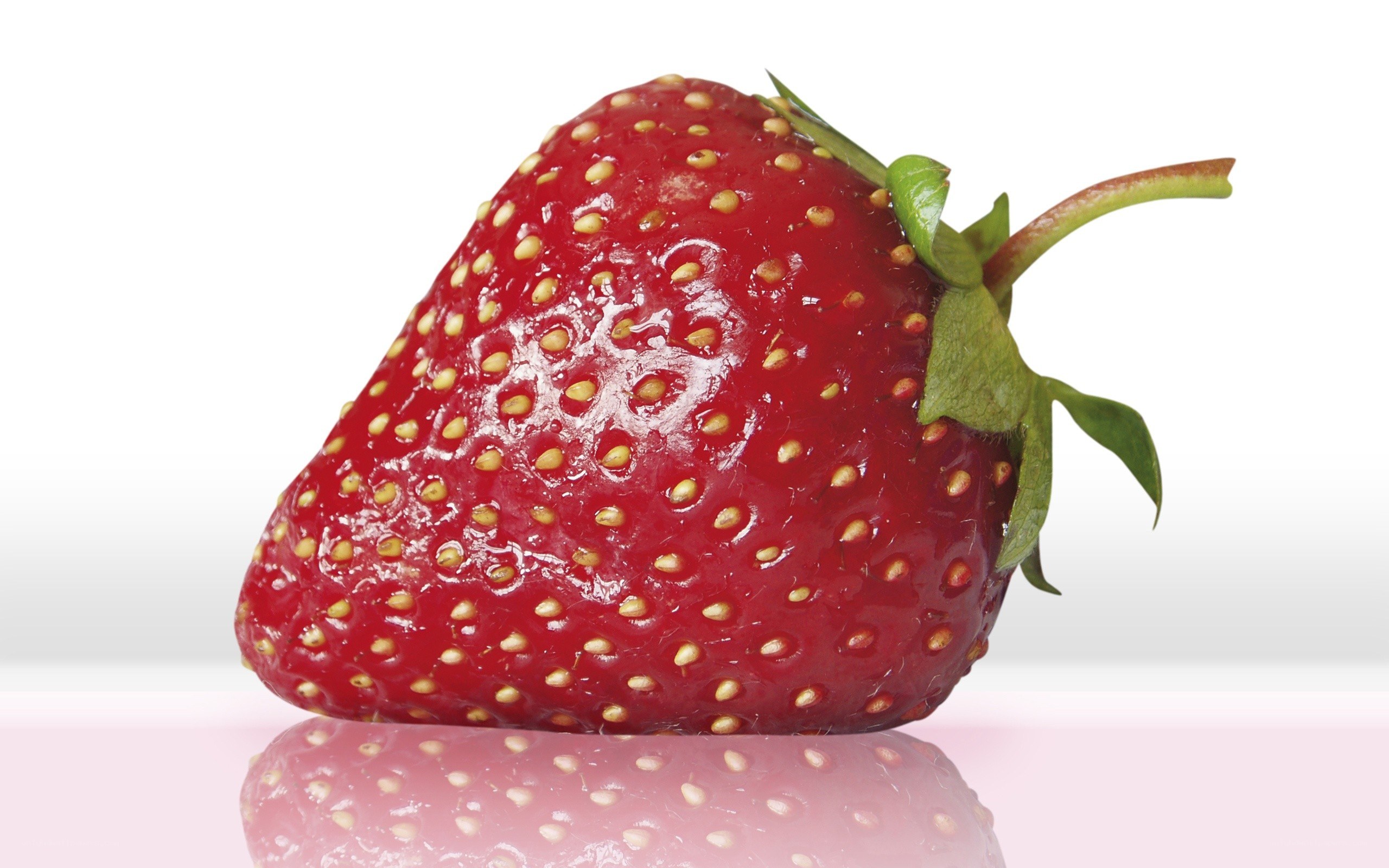 a single ripe strawberry