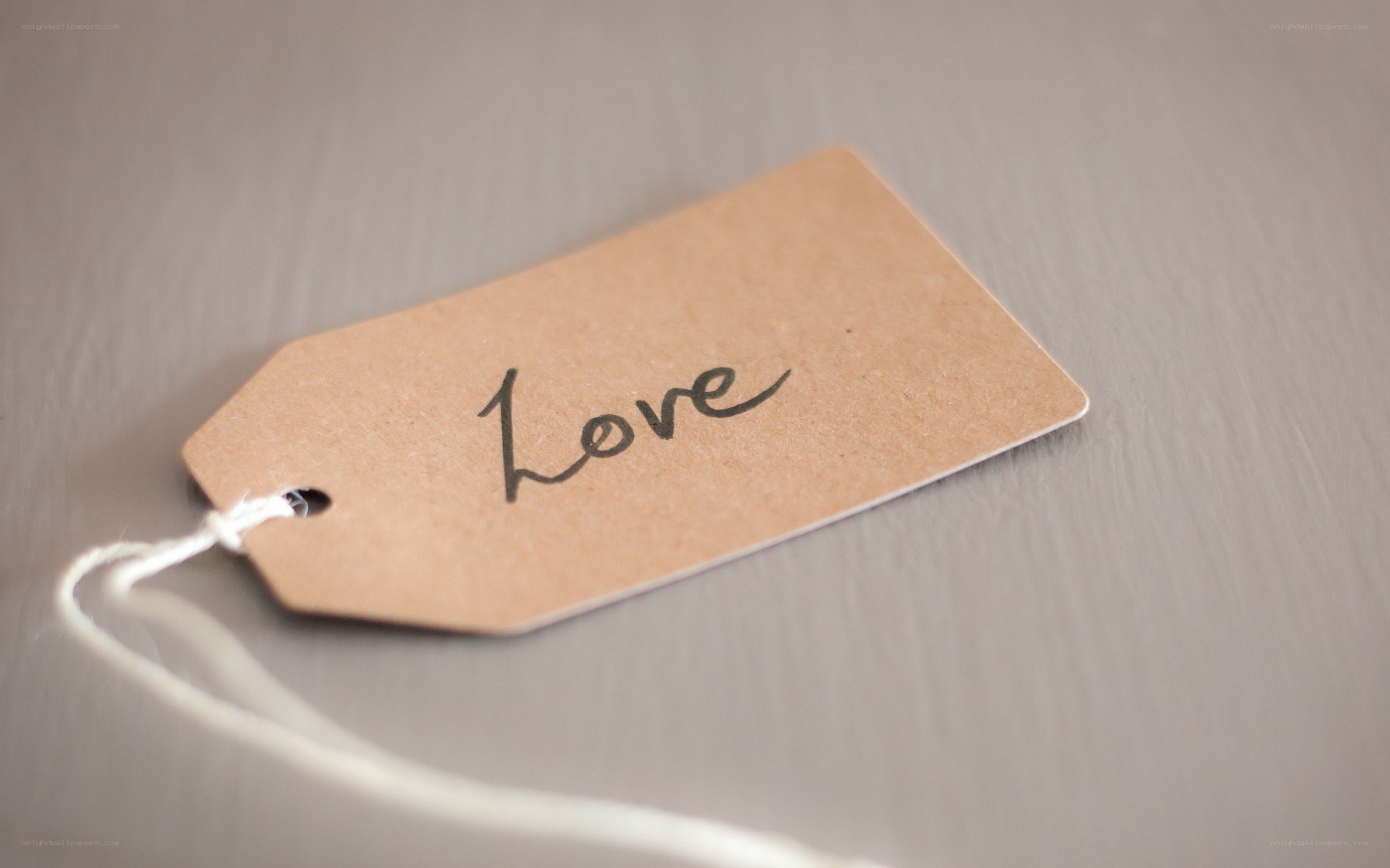 A tag with the word 'love'