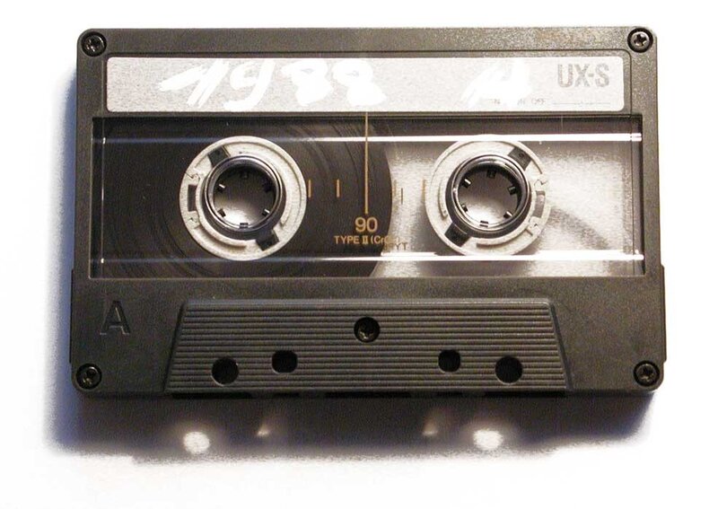 A vintage audio cassette tape