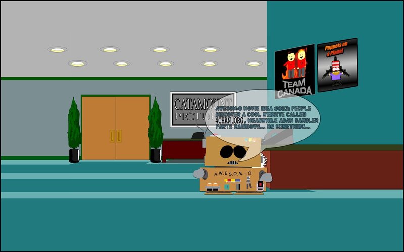 A.W.E.S.O.M.-O in a lobby