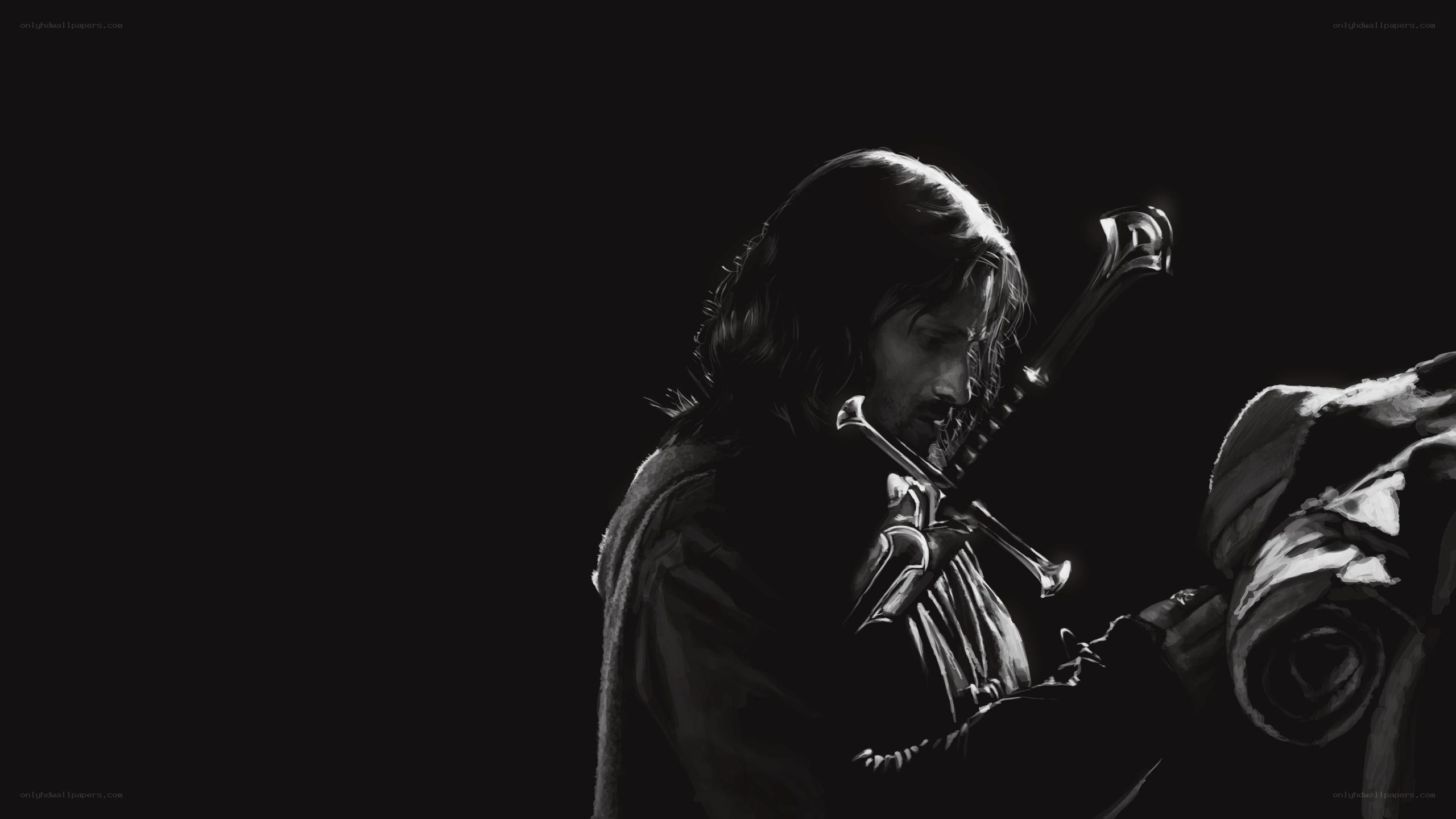 A warrior with a sword