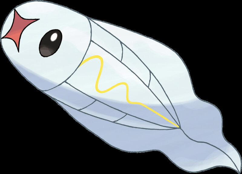 A white fish-like creature