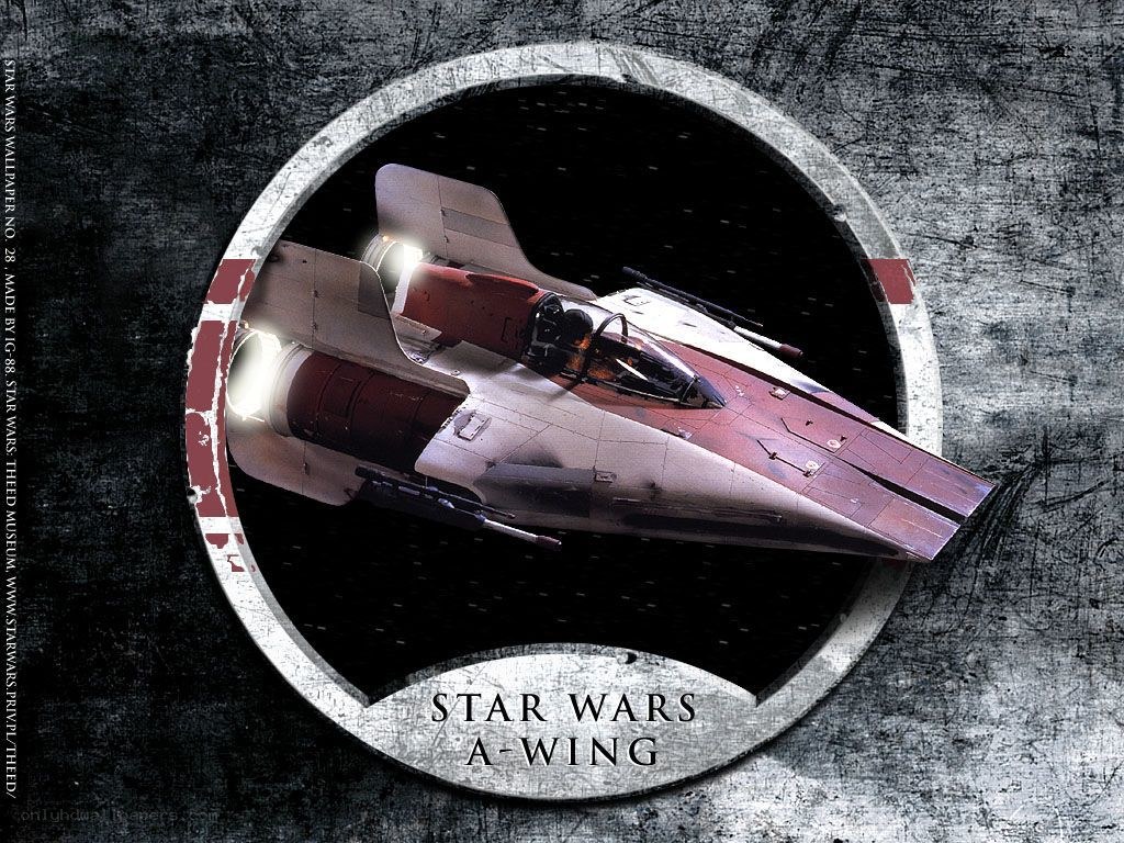 A-wing starfighter in space