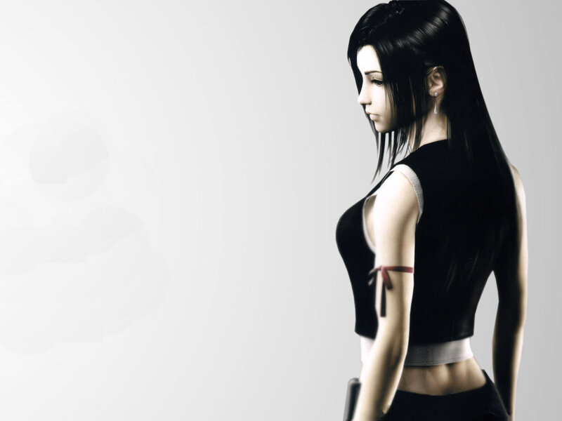 A woman in a black top