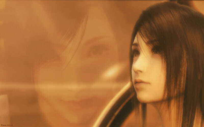 A woman in a warm-toned portrait