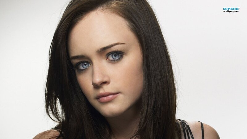 A woman with blue eyes