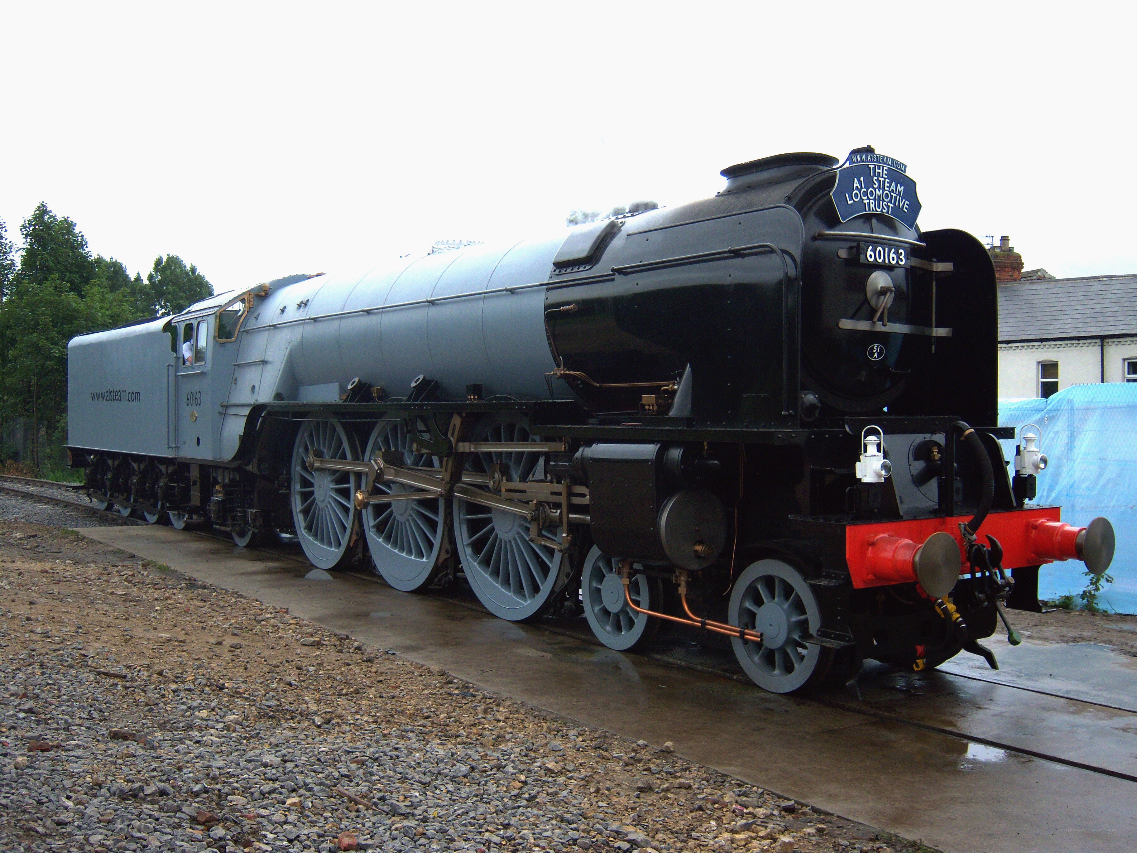 A1 steam locomotive on tracks