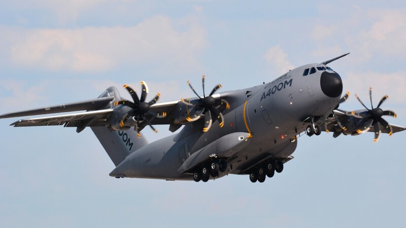 A400M Military Transport Aircraft — Gray, Calm
