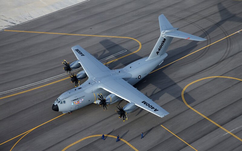 A400M Military Transport Aircraft — Gray, Neutral
