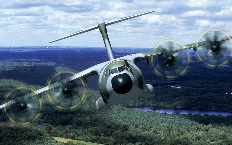 A400M Military Transport Aircraft — Green