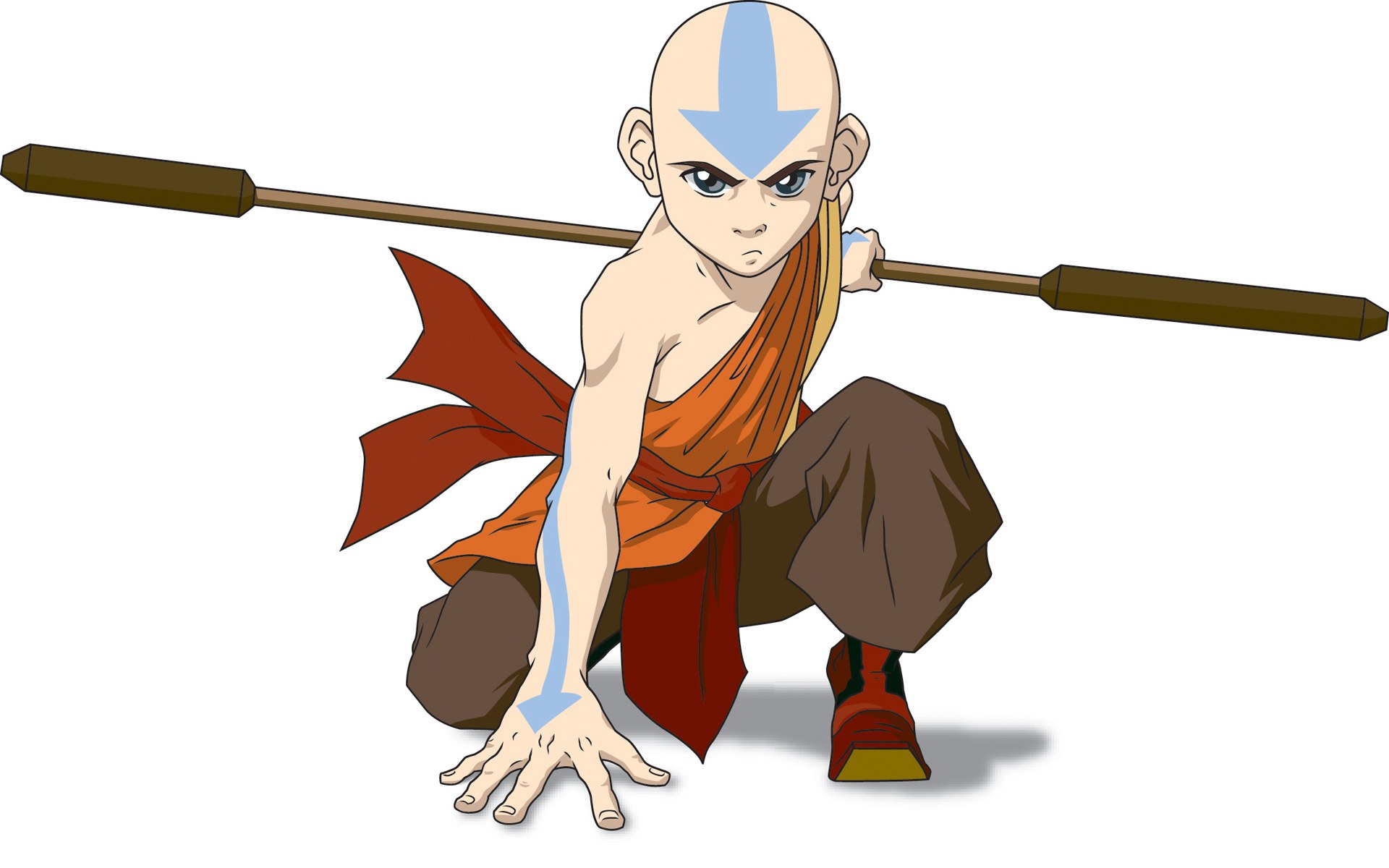 Aang in a fighting stance