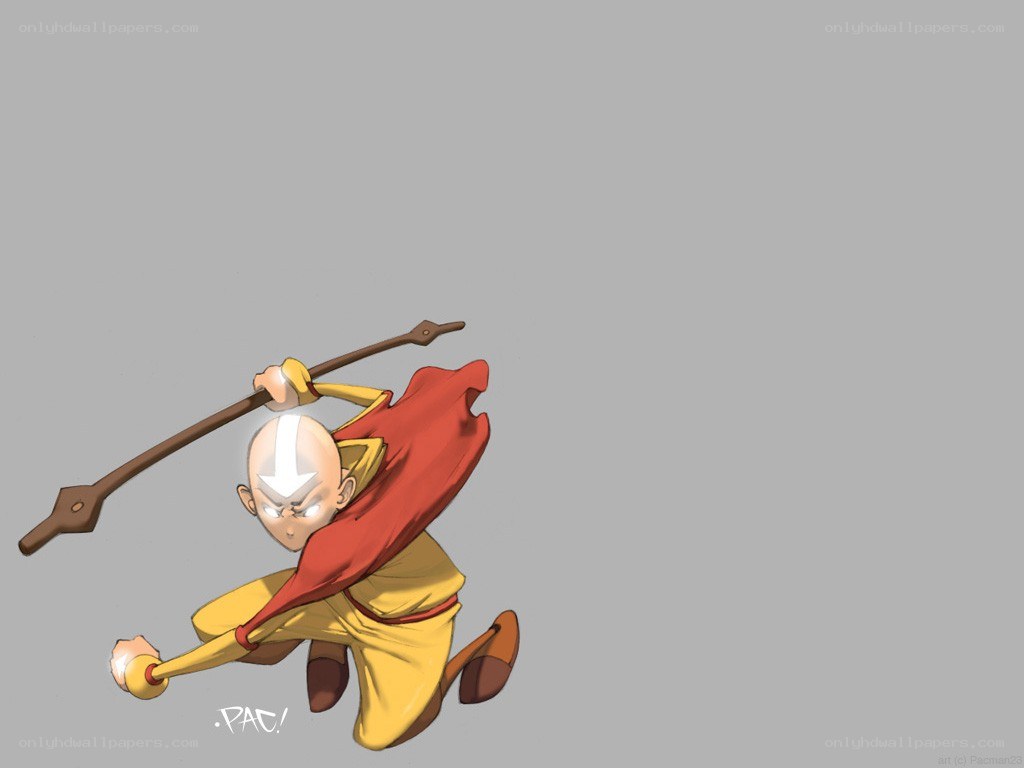 Aang in action pose