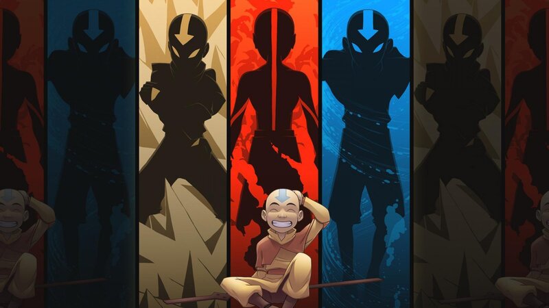 Aang in Front of Silhouettes