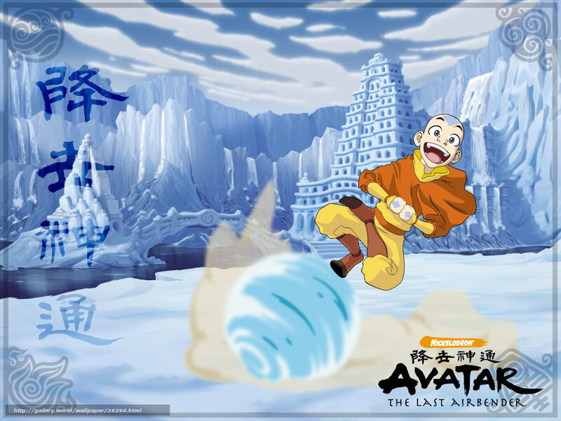 Aang in Ice Landscape