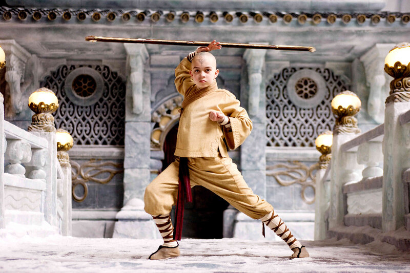 Aang practicing martial arts