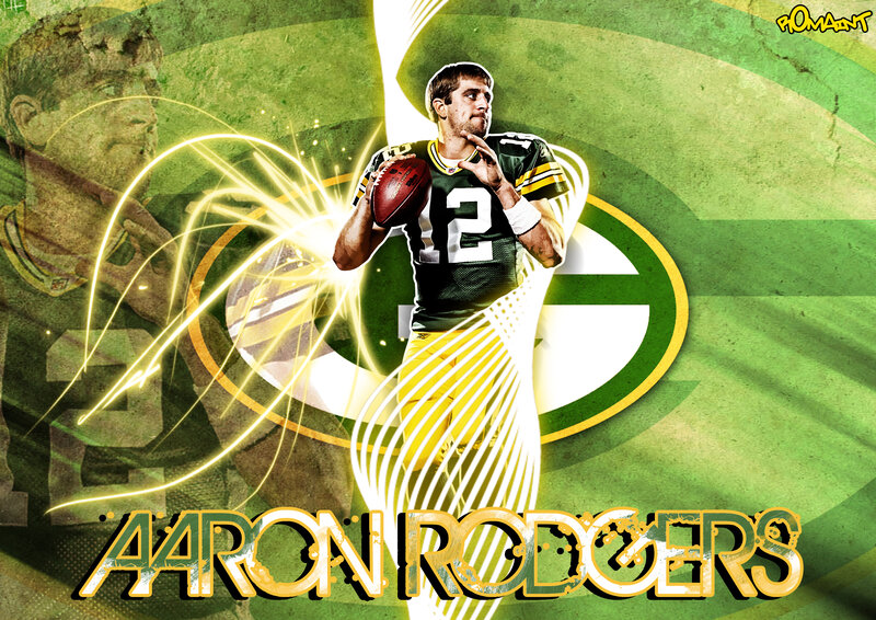 Aaron Rodgers Holding Football